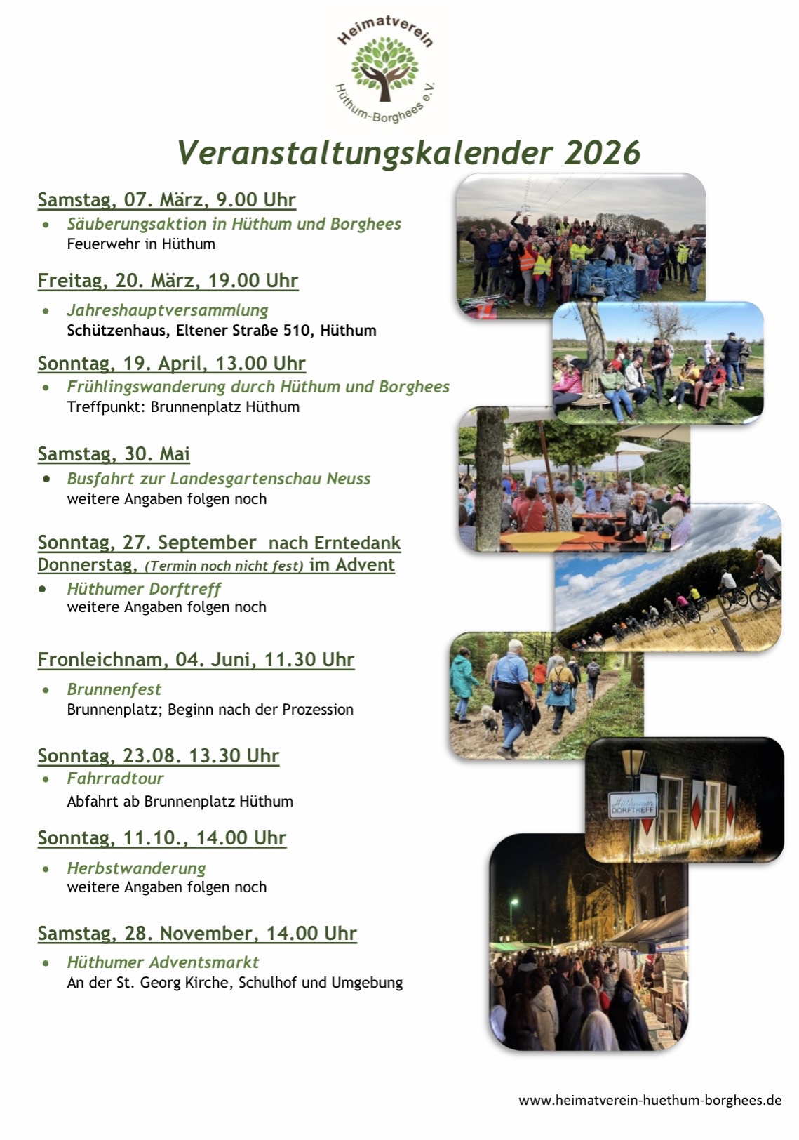 Aktivitätenkalender 2026 Foto